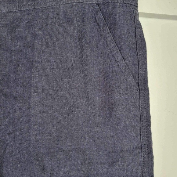 Orvis Womens Bermuda Shorts Linen Drawstring Resort Size Large Blue Gray - Picture 4 of 10